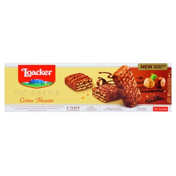 Вафлі Loacker 100 г Gran Pasticceria з горіх. кремом. у молоч. шок. (Італія) И723 - купить, цены на КОСМОС - фото 1