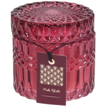 Pink Aromatic Candle in Glass 9cm - buy, prices for METRO - photo 1