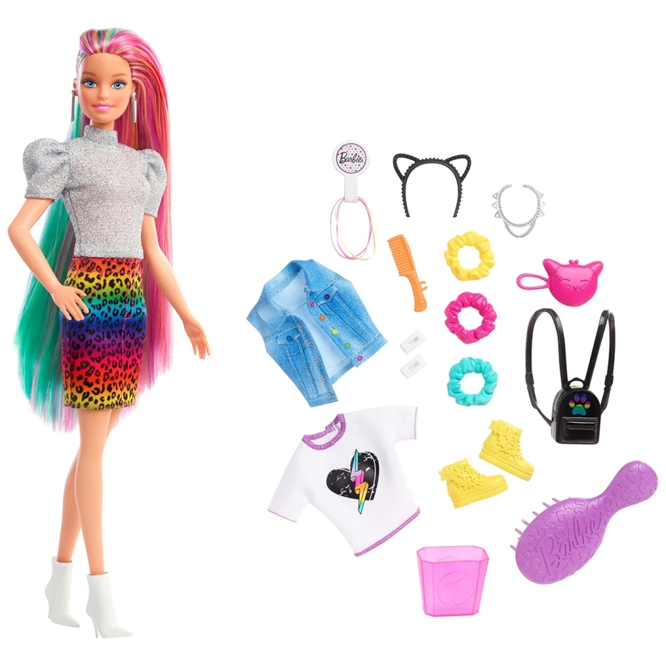 

Кукла Barbie Радужный леопард