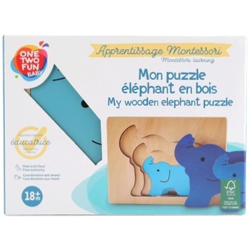 One two fun Montessori Puzzle - buy, prices for Auchan - photo 1