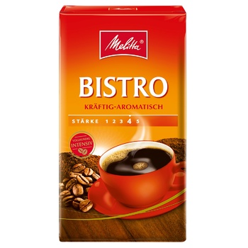 Кофе Melitta Bistro Kraftig-Aromatisch Strong молотый жареный 500г