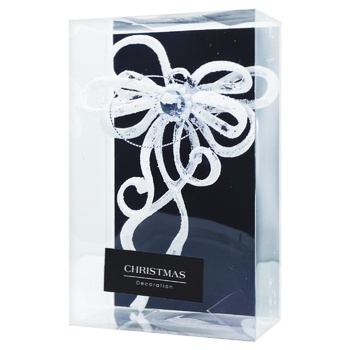 Koopman Bow Christmas Tree Decoration 11cm White - buy, prices for COSMOS - photo 1