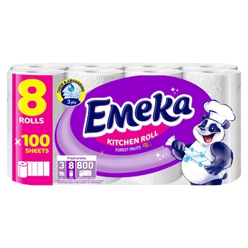 Emeka Forest Fruits Kitchen Paper Towels 8 Rolls - buy, prices for METRO - photo 1