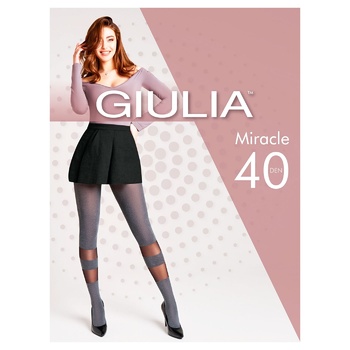 Колготи Giulia Miracle 40Den жіночі р.2 Dark Grey Melange - купити, ціни на ЕКО Маркет - фото 1