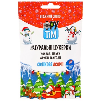 Конфеты Фрутим Праздничное ассорти 100г - купить, цены на Auchan - фото 1