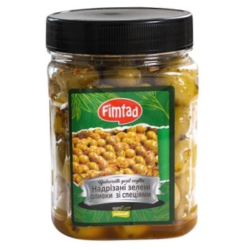 Fimtad Incised Green Olives with Spices 450g - buy, prices for Auchan - photo 1