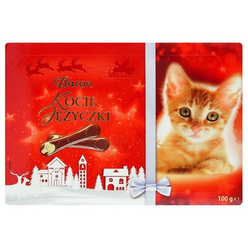 Baron Cat Tongues Milky-white Candies 100g - buy, prices for Auchan - photo 3