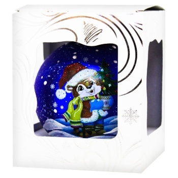 Украшение Шар ёлочный Символ года 100мм - купить, цены на МегаМаркет - фото 4