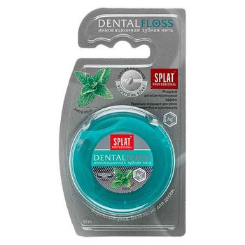 Зубна нитка Splat DentalFloss м'ятна з волокнами срібла. - купити, ціни на Auchan - фото 1