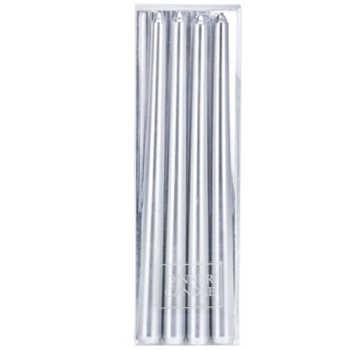 Table Silver Candles 30cm 4pcs - buy, prices for COSMOS - photo 1