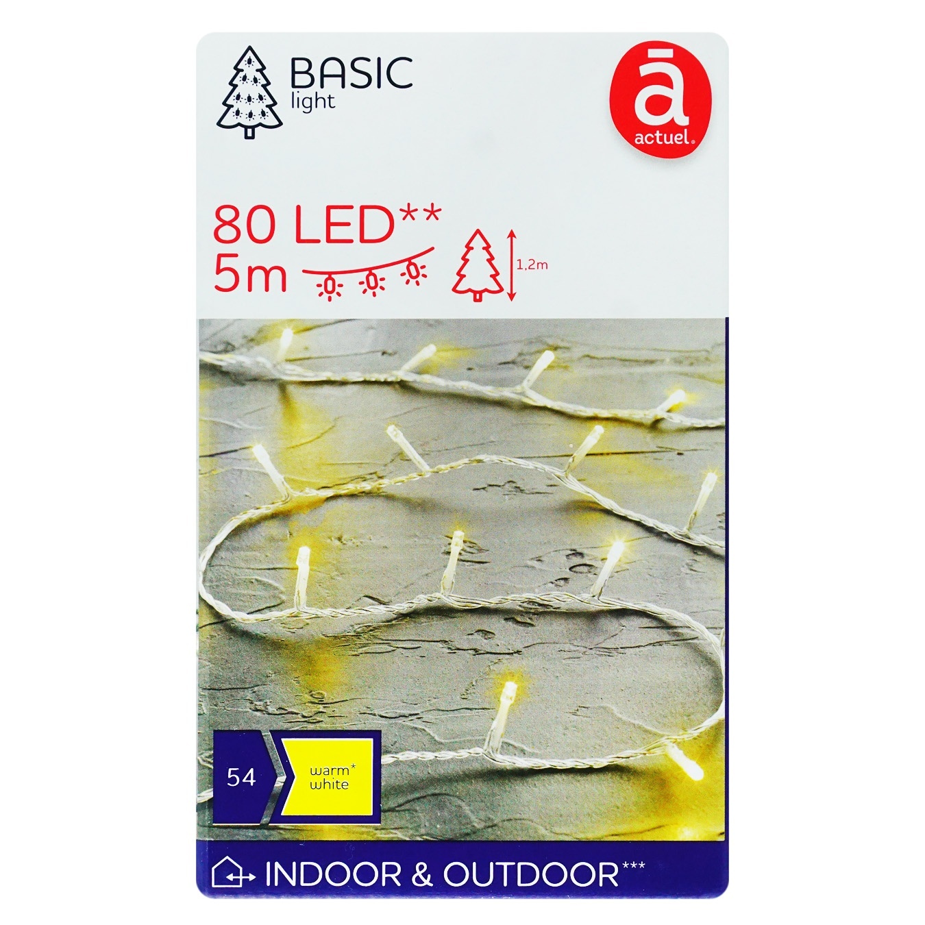 

Гирлянда Actuel 80 LED желтая 8м