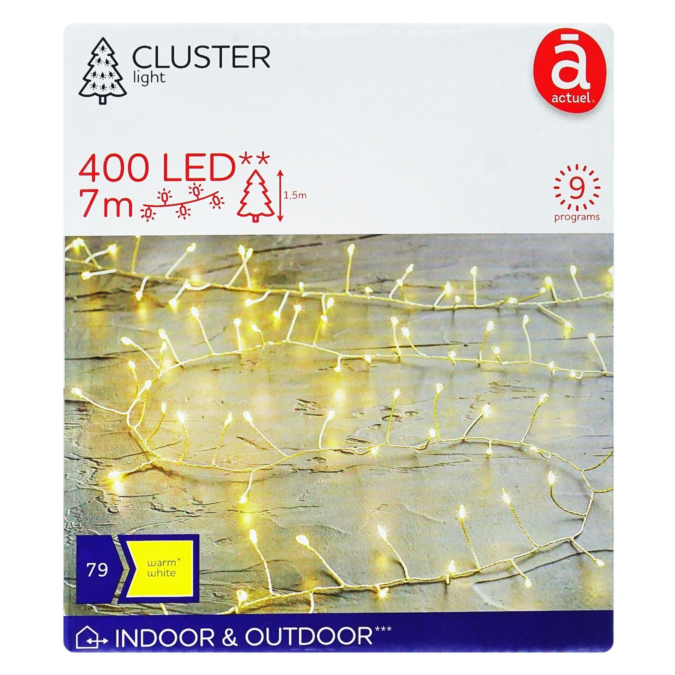 

Гирлянда Actuel 400 LED желтая 9 программ 7м
