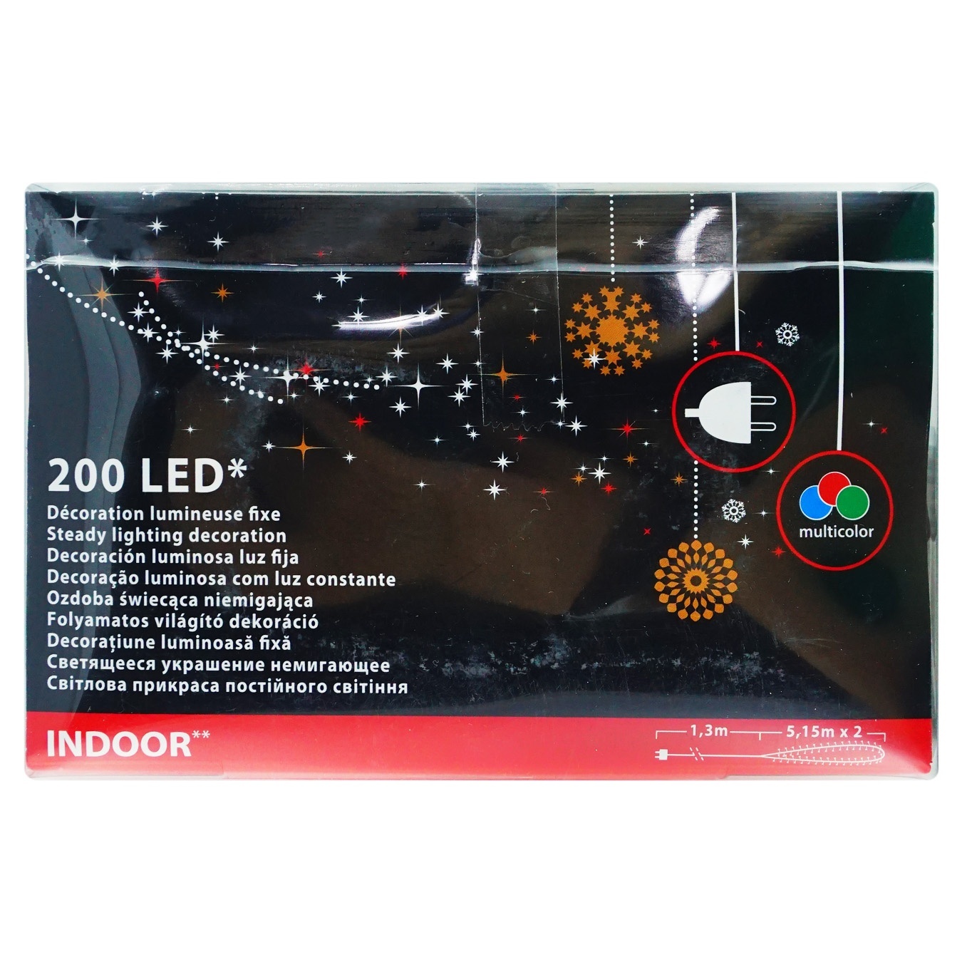 

Гирлянда 200 LED разноцветная 6,5м