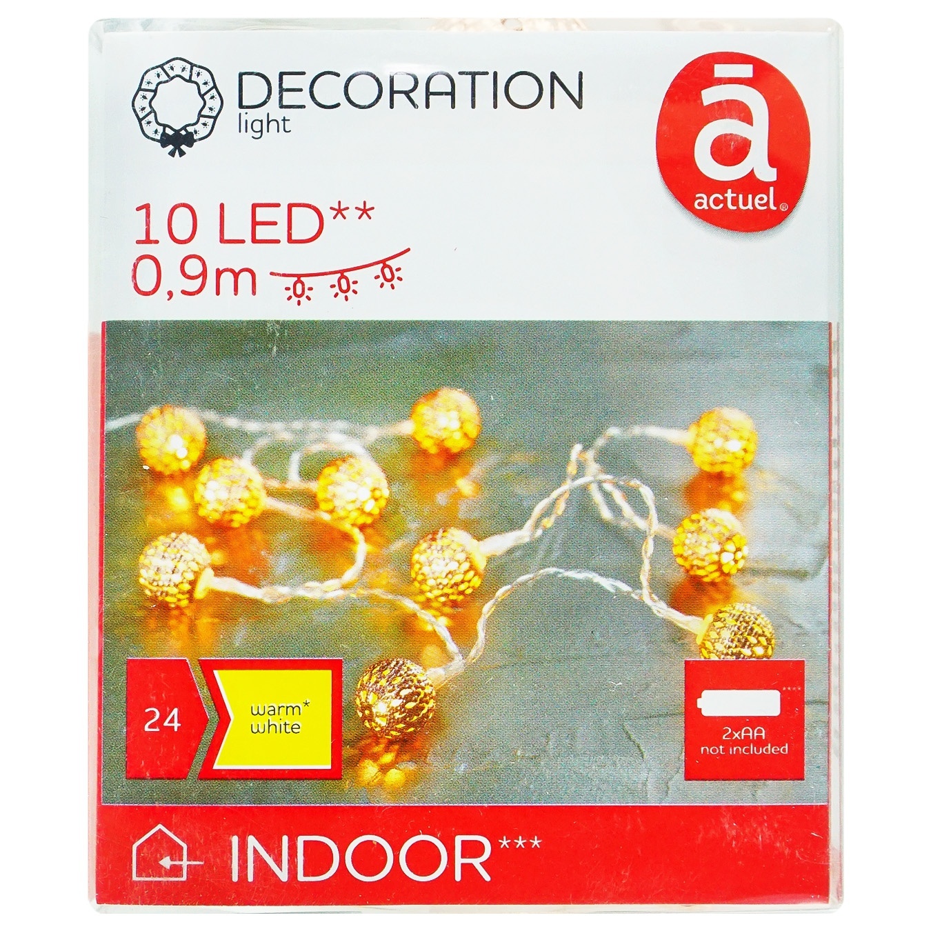 

Гирлянда Actuel 10 LED белая 1,2м