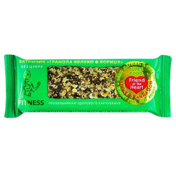 Батончик гранола Golden kings of Ukraine Dr.Granola Grizzly яблуко/кориця 30г