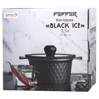 Кастрюля Pepper Black Ice 2,5л 20х10см - купить, цены на Таврия В - фото 1