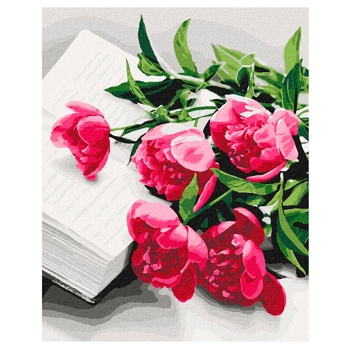 Ideyka Mystery Peonies Painting by Numbers 40x50cm