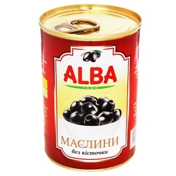 Alba Food Pitted Black Olives 300ml - buy, prices for Auchan - photo 1