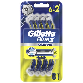 07702018604319 Бритви Gillette Blue 3 Comfort одноразові 8шт