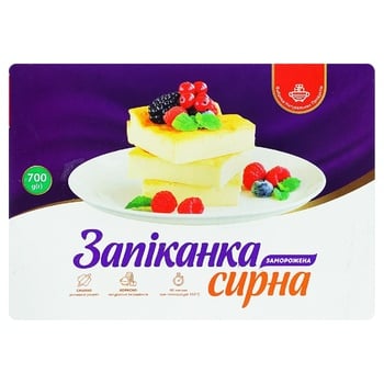 Запіканка сирна Фабрика натуральних продуктів заморожена 700г - купити, ціни на Auchan - фото 1