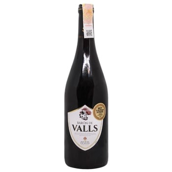 Вино Baron de Valls червоне напівсухе 11,5% 0,75л - купити, ціни на AlcoHub - фото 1