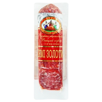 Harmash Salami Golden Raw-smoked Sausage Top Grade Weight - buy, prices for Auchan - photo 1