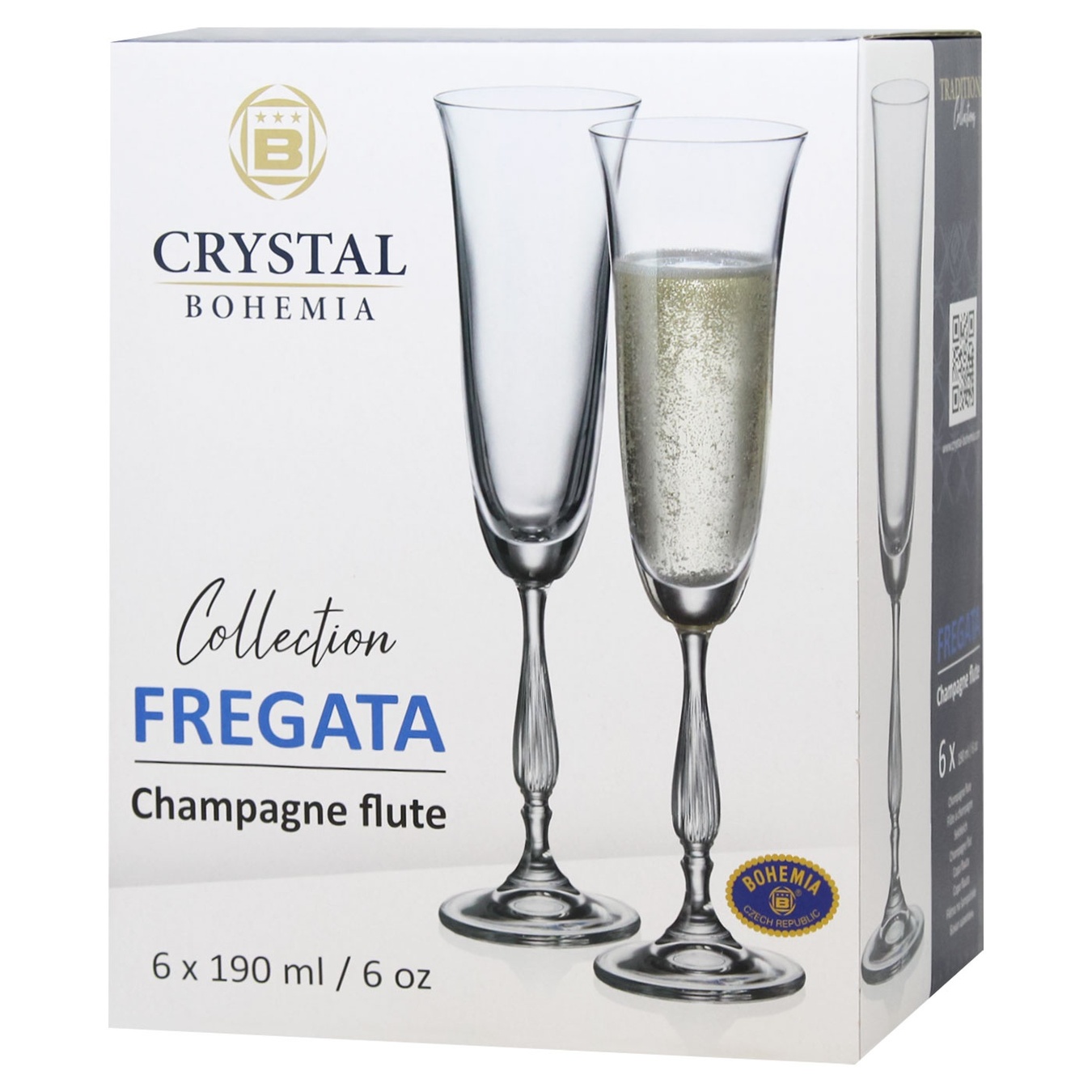 

Фужер Bohemia Fregata Antik для шампанского 190мл 6шт
