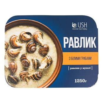 USH Snail in Shell with White Mushrooms 1.25 kg - buy, prices for METRO - photo 1