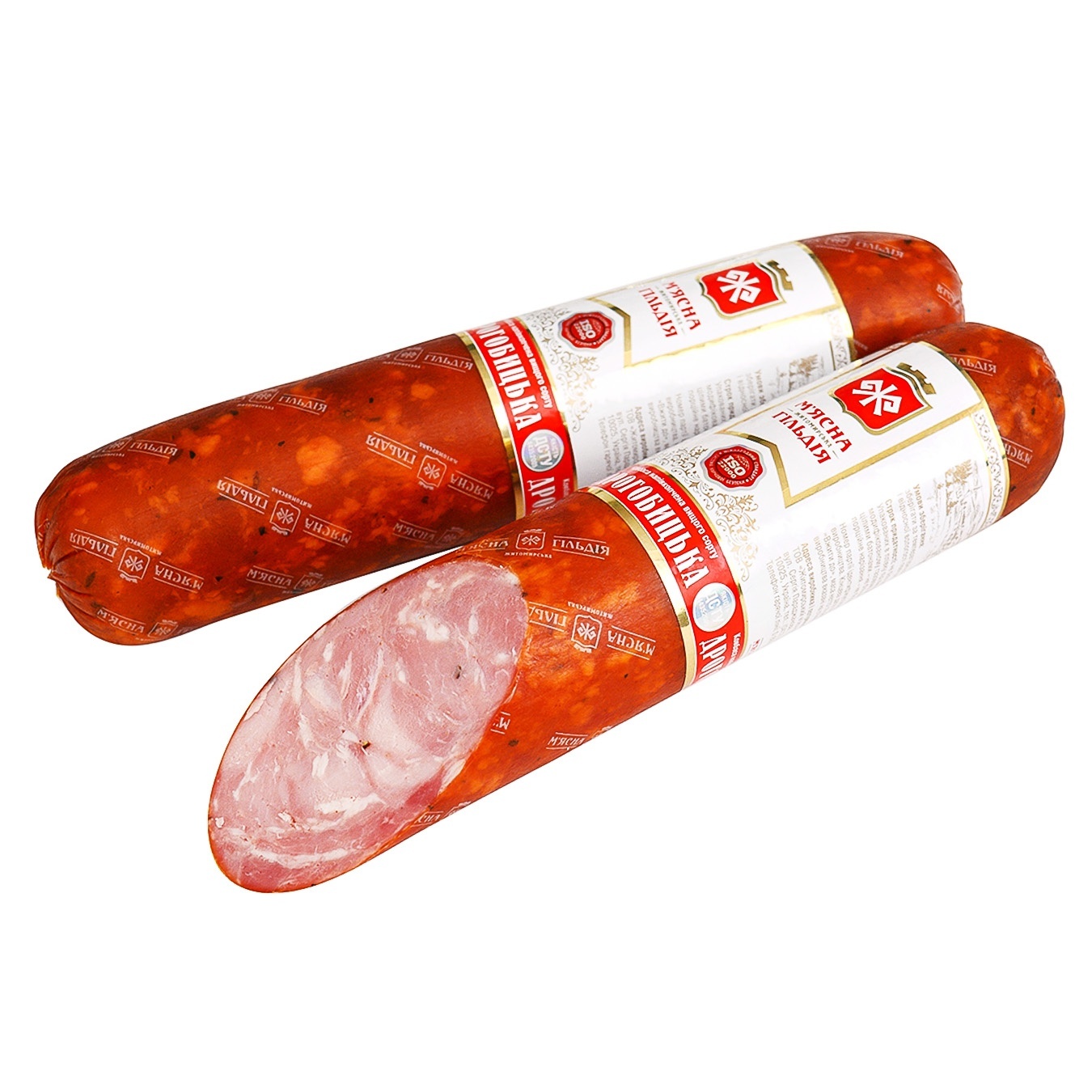 

Колбаса Мясная гильдия Дрогобычская полукопченая в/с 500г