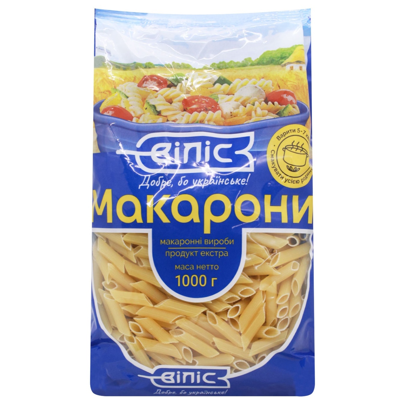 

Макаронные изделия Вилис перья 1кг