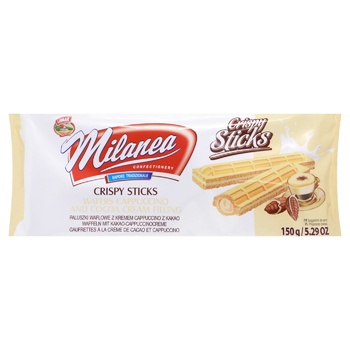 Lumar Milanea Wafer Sticks with Cappuccino and Cocoa Cream Filling 150g - buy, prices for EKO Market - photo 1