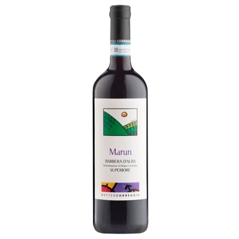 Вино Matteo Correggia Marun Barbera D'alba Superiore сухое красное 14% 0,75л - купить, цены на Восторг - фото 1