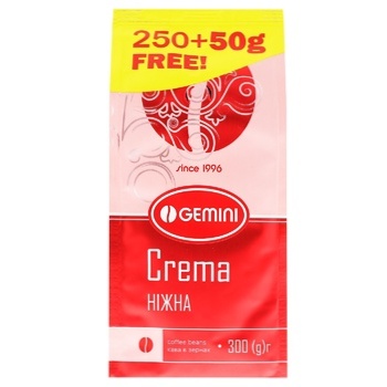 Кава Gemini Crema натуральна смажена в зернах 250г - купити, ціни на ЕКО Маркет - фото 2