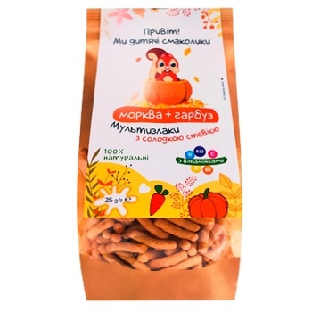 Dytyachi Smakolyky Multigrains with Carrot and Pumpkin and Sweet Stevia 25g - buy, prices for Tavria V - photo 1