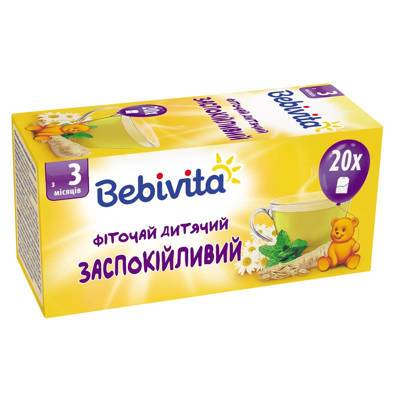 

Фиточай Bebivita успокоительный для детей с 3 месяцев 30г