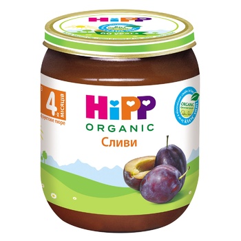 HiPP for children from 4 months plum puree 125g - buy, prices for METRO - photo 1