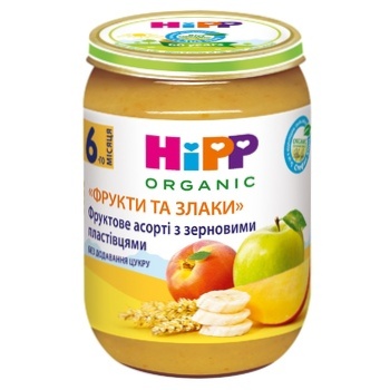 Puree HiPP fruits and grain for 6+ months babies 190g