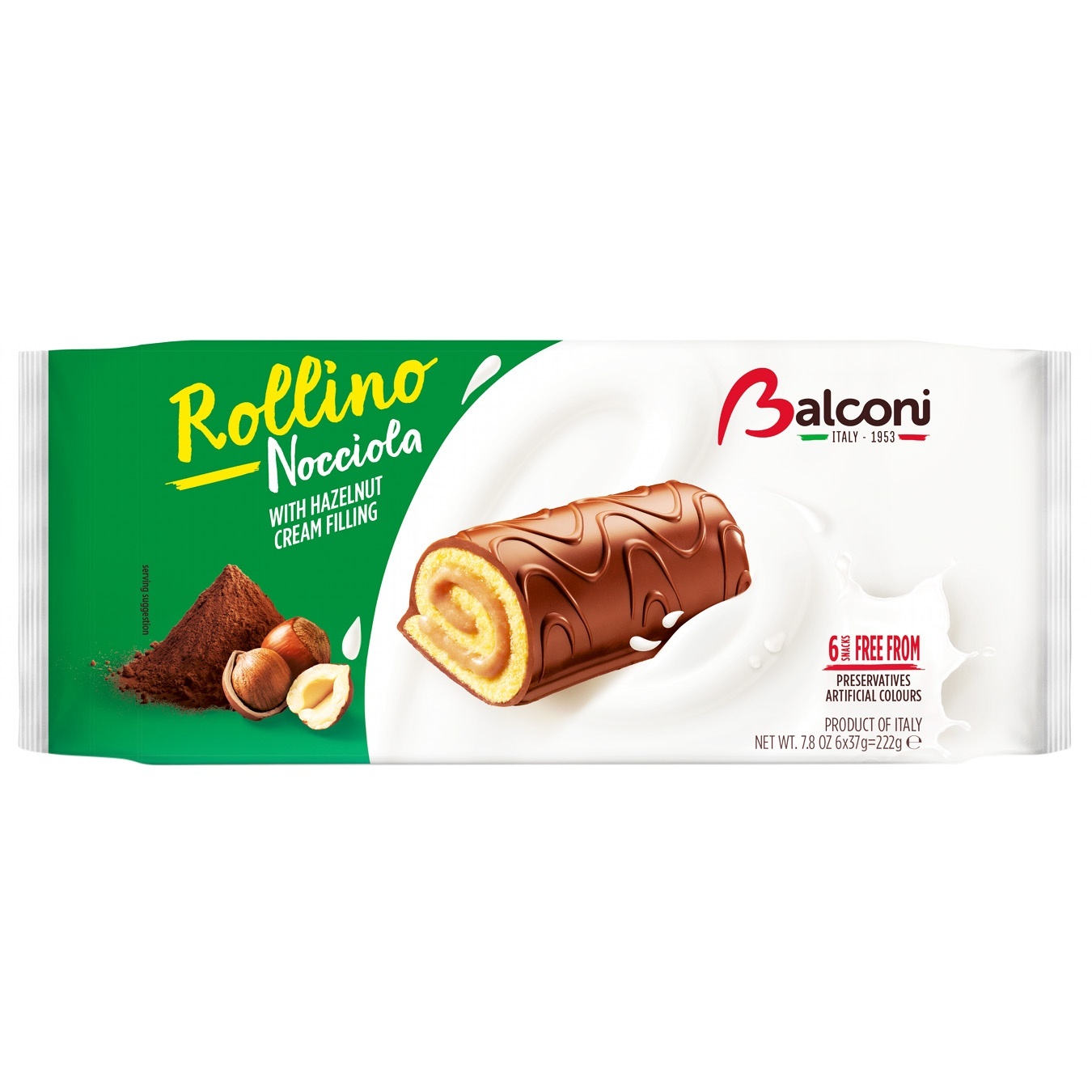 

Рулеты Balconi с орехом мини 6шт*37г