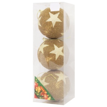 PioneR Christmas Tree Ball 8cm 3pcs - buy, prices for ULTRAMARKET - photo 1