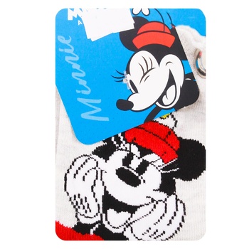 Носки детские Disney Mickey Mouse and Minnie Mouse р.19-22 серо-красный - купить, цены на Таврия В - фото 1