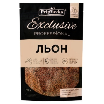 Льон Приправка Насіння Exclusive PROFESSIONAL 100г м/у