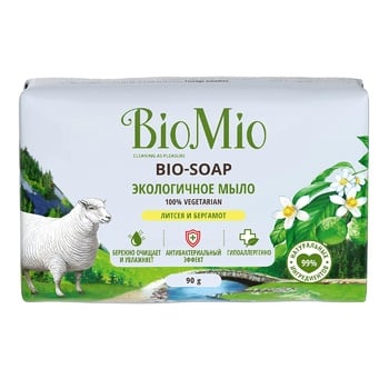 BioMio Litsey and Bergamot Toilet Soap 90g - buy, prices for COSMOS - photo 1