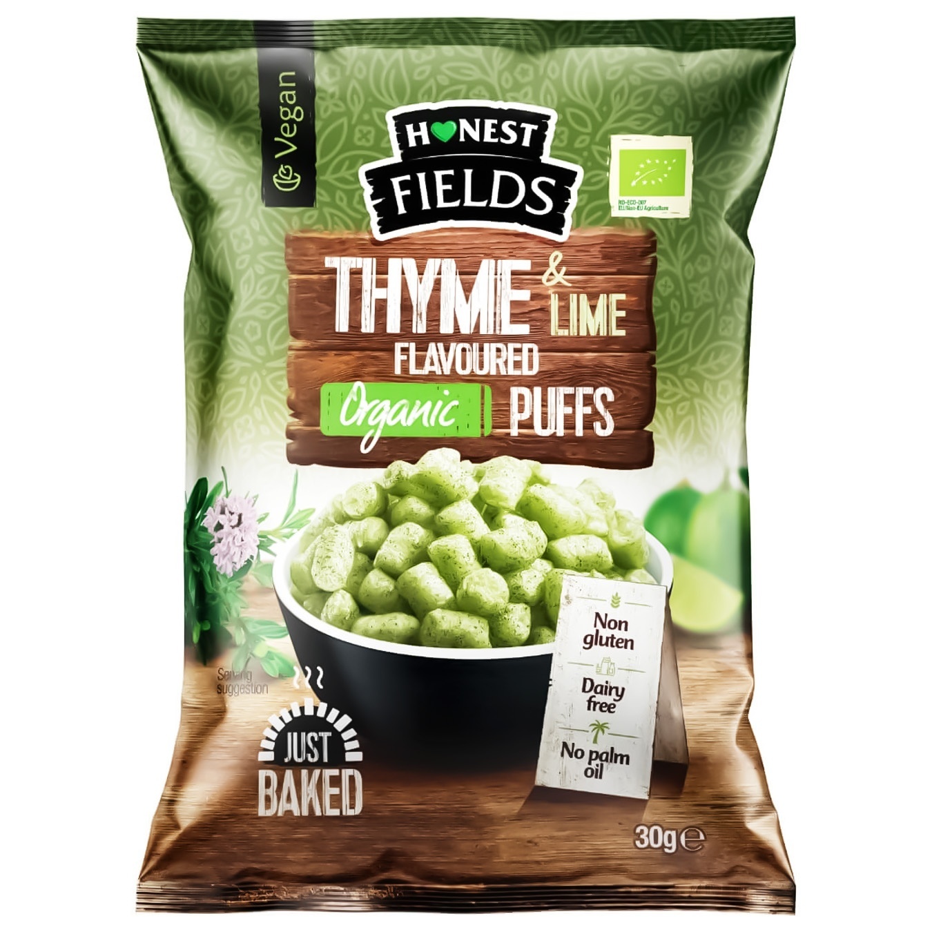 

Снек Нonest Fields со вкусом тимьяна и лайма органический 30г