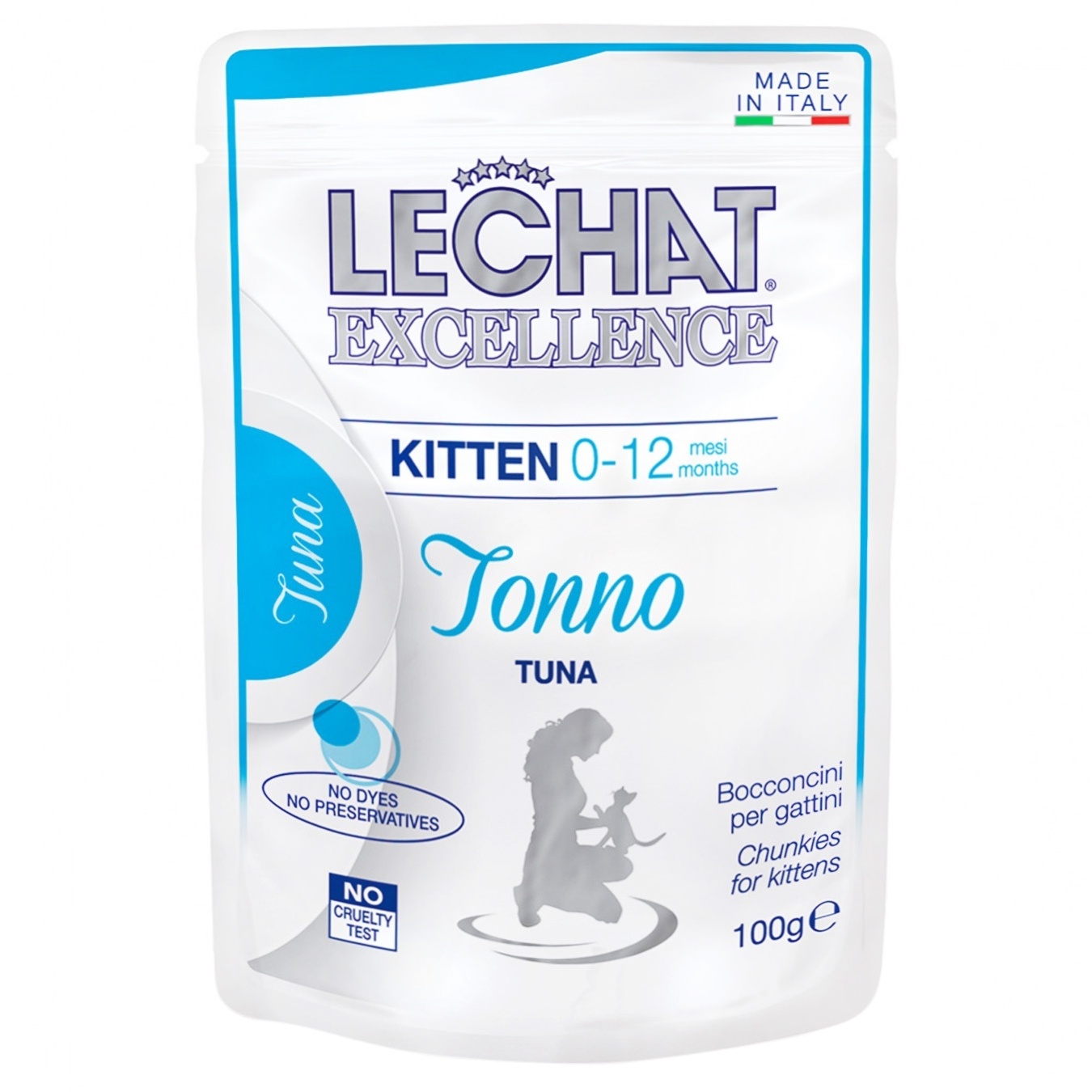 

Корм влажный Monge Lechat Excellence с тунцом для котят 100г