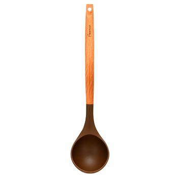 Половник Fissman Chef's Tools силиконовый с деревянной ручкой 31.5см - купить, цены на Cупермаркет "Харьков" - фото 1