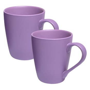 Fissman Purple Ceramic Mugs Set 2pcs 250ml - buy, prices for Vostorg - photo 1