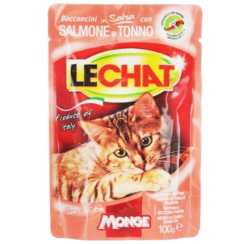 Корм Monge Lechat лосось та тунець для котів 100г - купити, ціни на NOVUS - фото 1