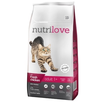 Корм сухий Nutrilove з куркою для дорослих котів 8кг - купити, ціни на - фото 1