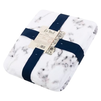 Плед La Nuit Flannel Plush White Marble 160х200см