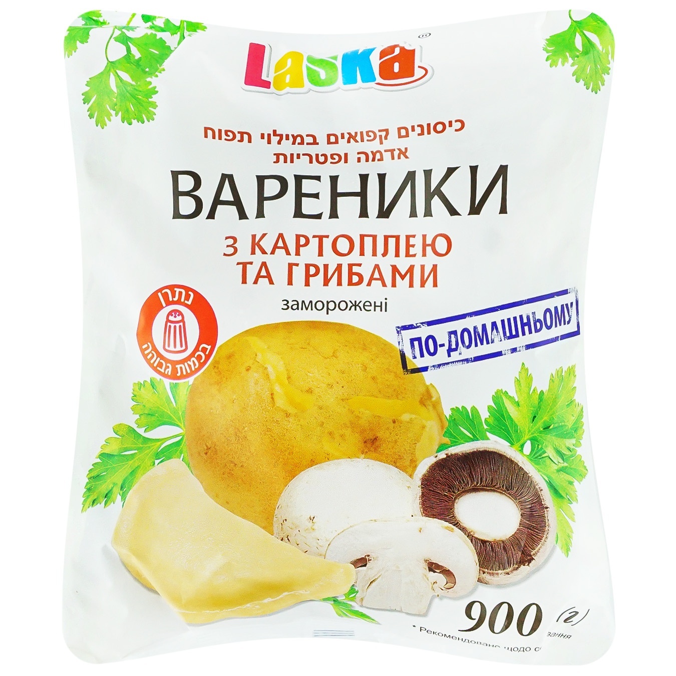 

Вареники Laska с картошкой и грибами 900г